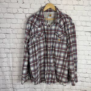 Carhartt Flame-Resistant Montana Relaxed Fit Midweight Twill Snap Front Plaid Sh